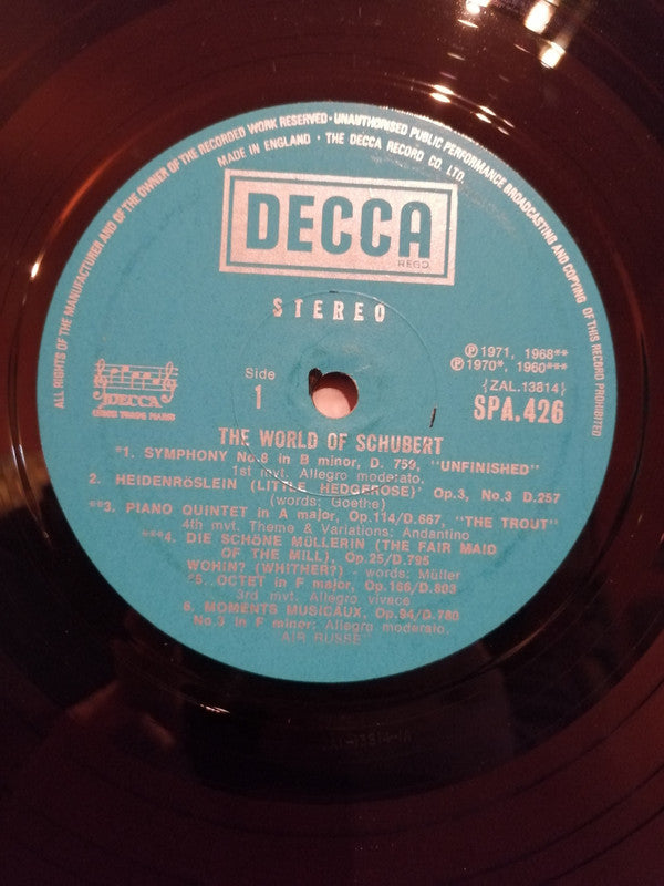 Various : The World Of Schubert (LP)