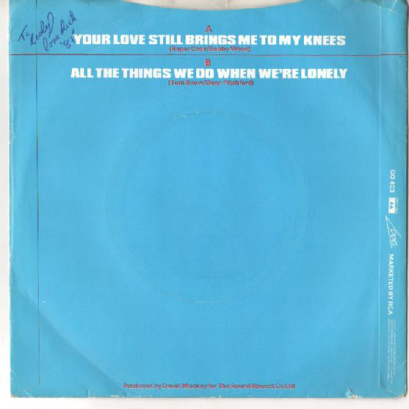 Marcia Hines : Your Love Still Brings Me To My Knees / All The Things We Do When We're Lonely (7")