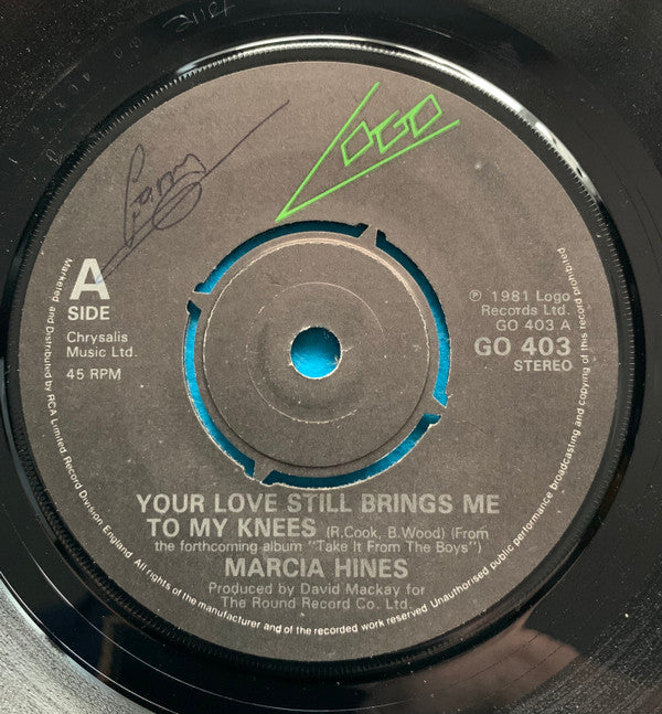 Marcia Hines : Your Love Still Brings Me To My Knees / All The Things We Do When We're Lonely (7")