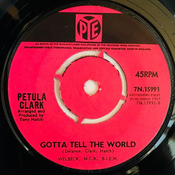 Petula Clark : You're The One (7", Single)