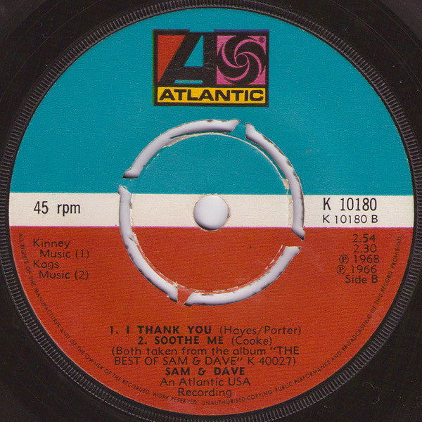 Sam & Dave : Soul Man (7", Single, Comp)