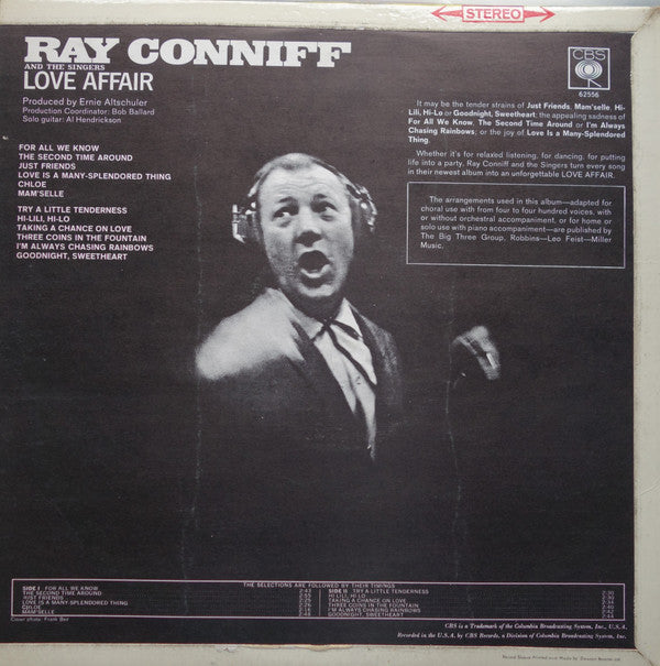 Ray Conniff And The Singers : Love Affair (LP, Album)