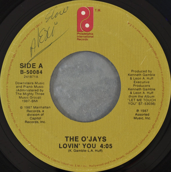 The O'Jays : Lovin' You / Don't Let The Dream Get Away (7", Single, Spe)