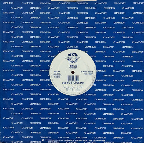 Red Eye (2) : Kut It (Remixes) (12", Single)