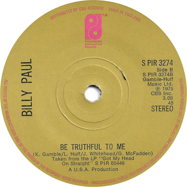 Billy Paul : July, July, July, July (7")