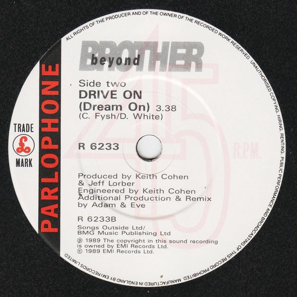 Brother Beyond : Drive On (7", Single)
