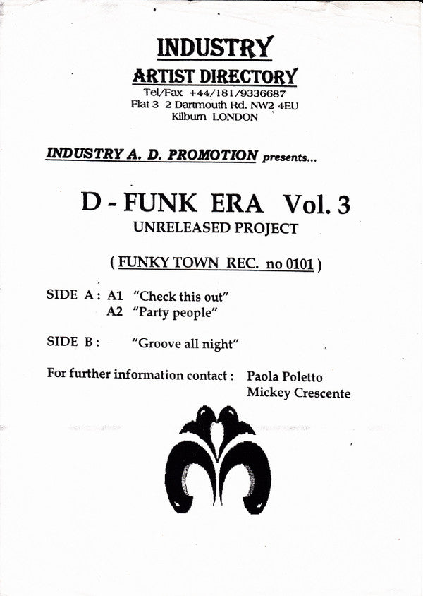 D. Funk Era : Vol. 3 - Unreleased Project (12", W/Lbl)