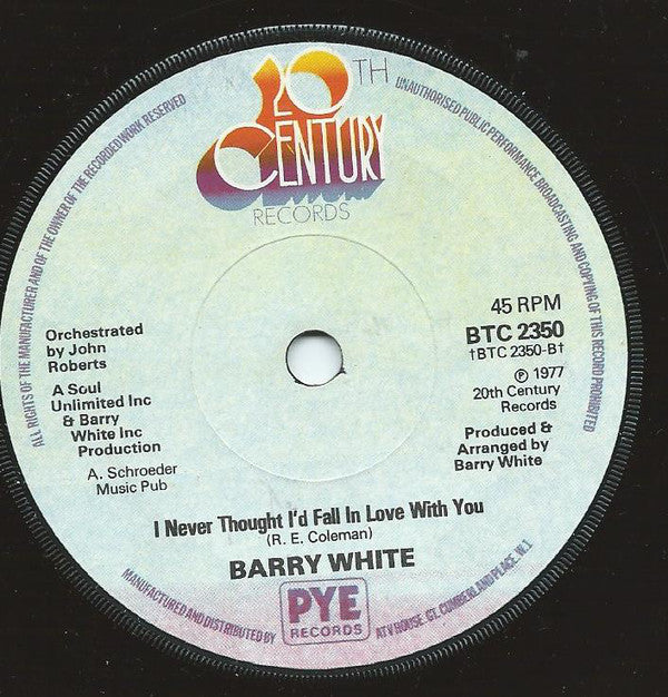 Barry White : It's Ecstasy When You Lay Down Next To Me (7", Single)