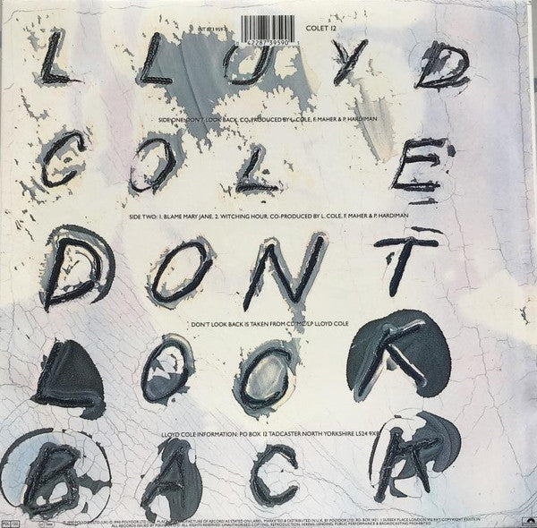 Lloyd Cole : Don't Look Back (10", Single)