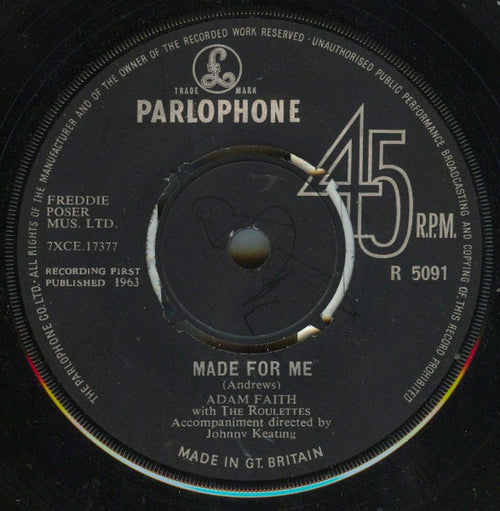 Adam Faith With The Roulettes : We Are In Love (7", Single)