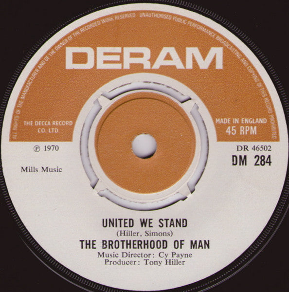 Brotherhood Of Man : United We Stand (7", Single)