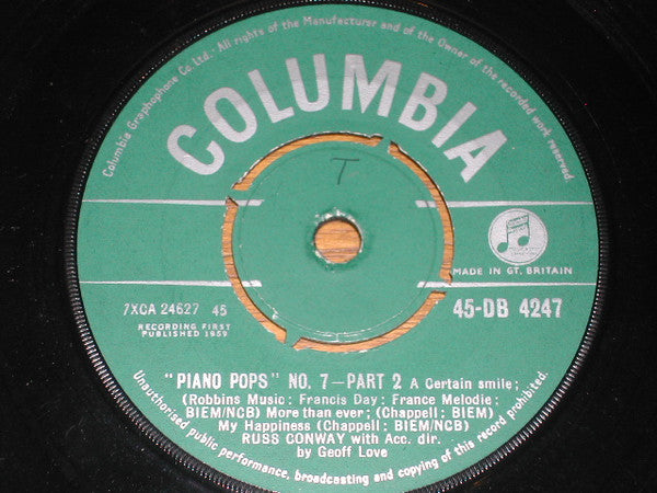 Russ Conway : Piano Pops (No. 7) (7")