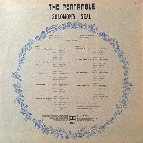The Pentangle* : Solomon's Seal (LP, Album)
