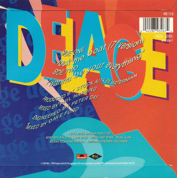 Delage (2) : Rock The Boat (7", Single)