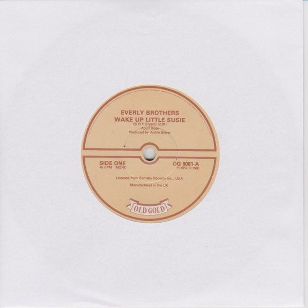 Everly Brothers : Wake Up Little Susie (7")