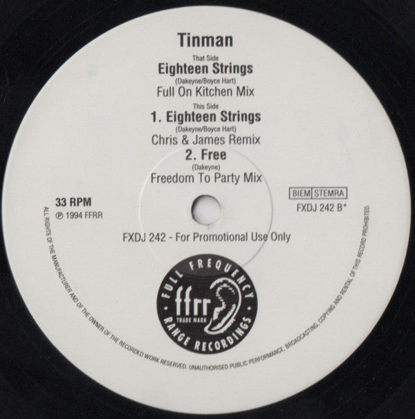 Tinman : Eighteen Strings (12", Single, Promo)