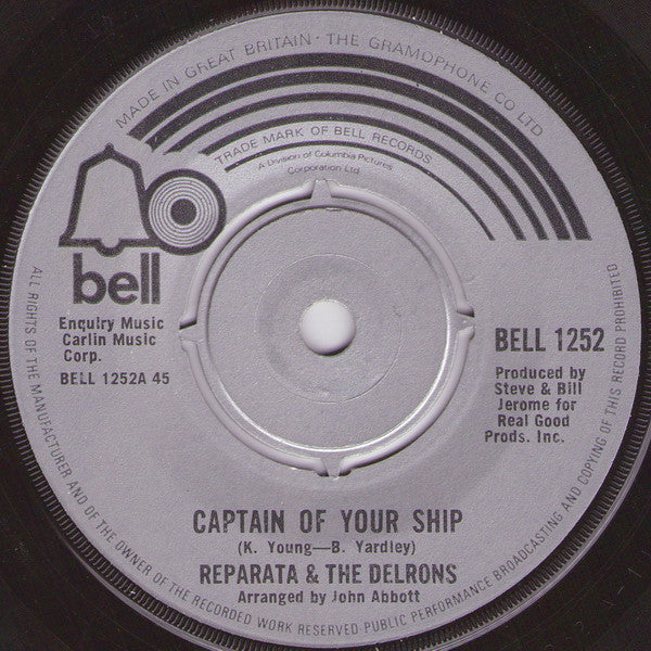 Reparata And The Delrons : Captain Of Your Ship (7", Single, RE)
