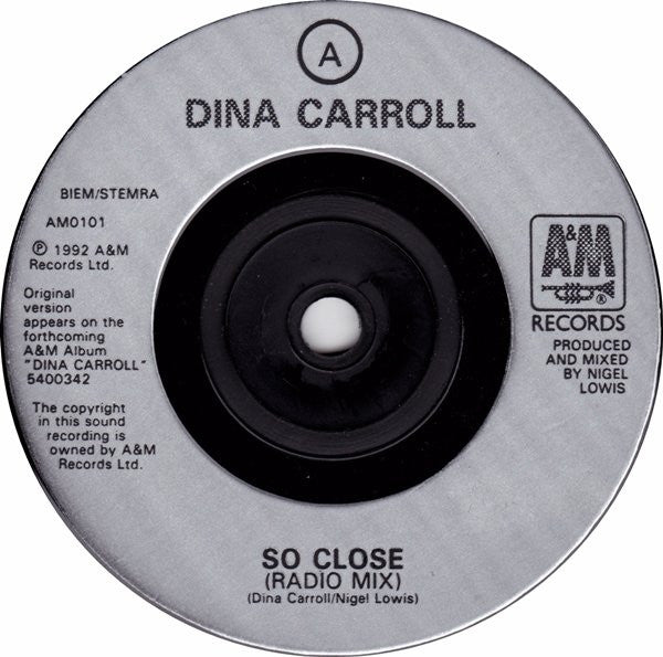 Dina Carroll : So Close (7", Single)