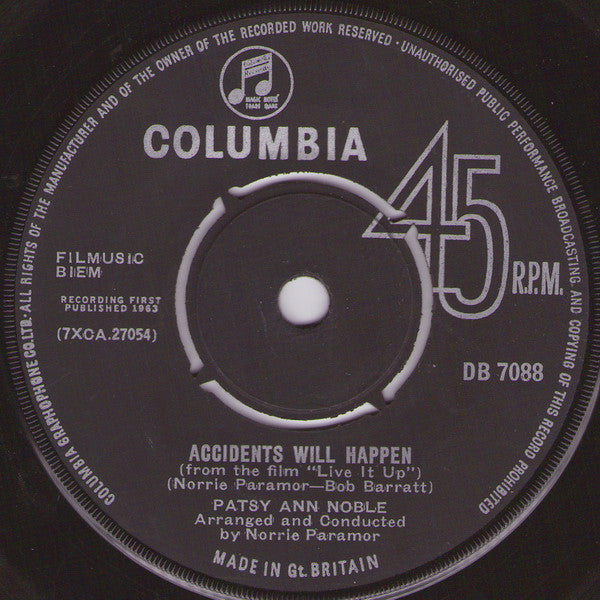 Patsy Ann Noble : Accidents Will Happen (7", Single)