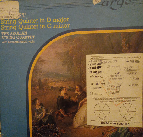Wolfgang Amadeus Mozart, Aeolian String Quartet With Kenneth Essex (2) : String Quintet In D Major / String Quintet In C Minor (LP)