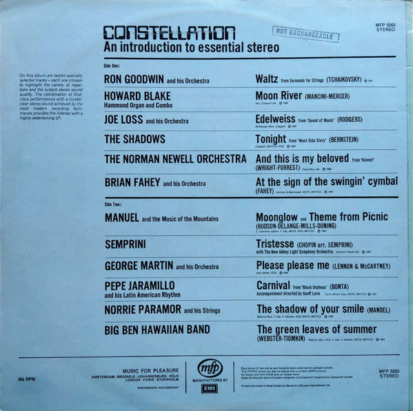 Various : Constellation - An Introduction To Essential Stereo (LP, Comp)