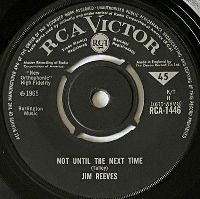 Jim Reeves : Not Until The Next Time (7", Single)