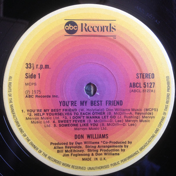 Don Williams (2) : You're My Best Friend (LP, Album)