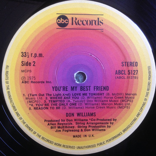 Don Williams (2) : You're My Best Friend (LP, Album)
