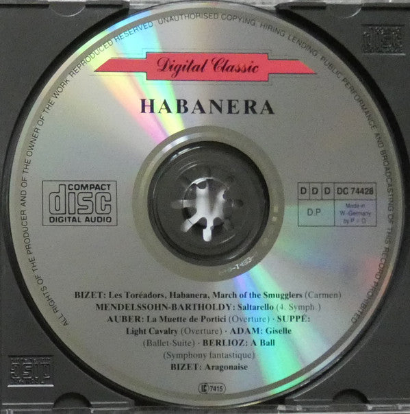 Loic Bertrand : Habanera Bizet - Mendelssohn - Bartoldy - Auber-suppe - Adam - Berlioz (CD)