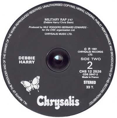 Deborah Harry : Backfired (12", Single, Fra)