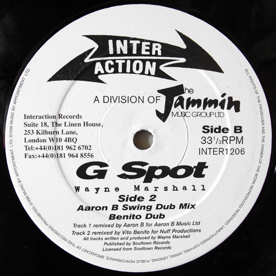 Wayne Marshall (3) : G Spot (12")