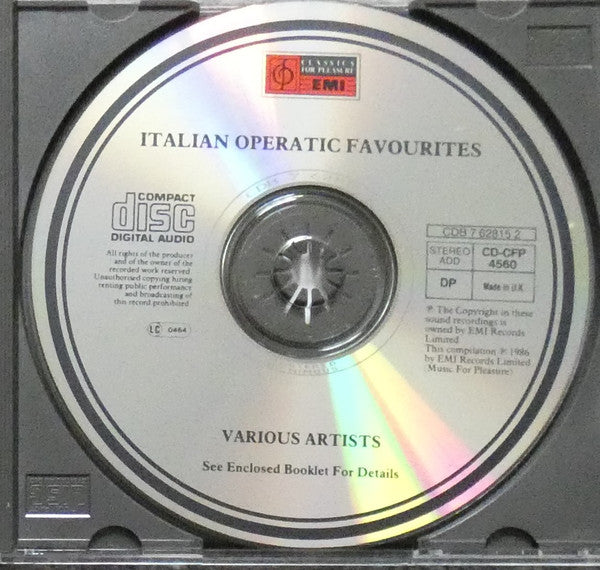 Various : Italian Operatic Favourites (CD, Comp, RM)