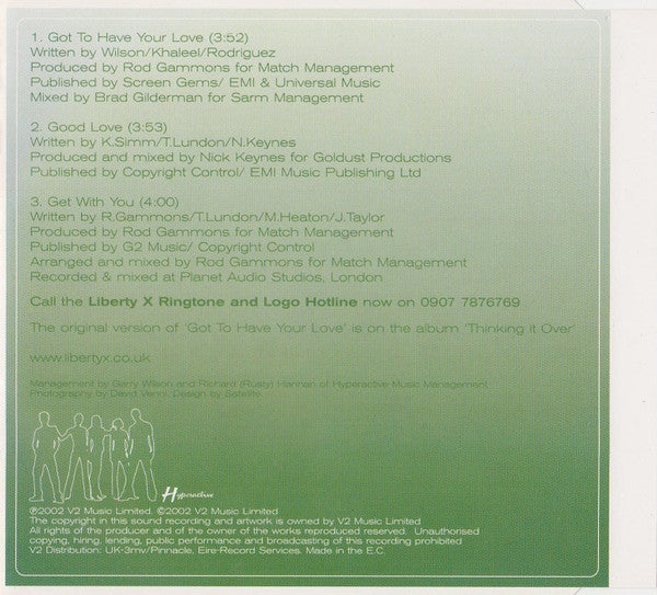 Liberty X : Got To Have Your Love (CD, Single, CD1)