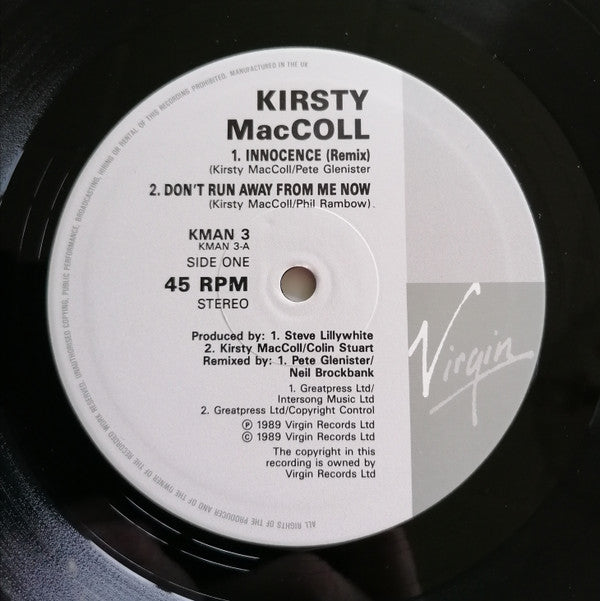 Kirsty MacColl : Innocence (10", Single, Ltd, Num, Gat)