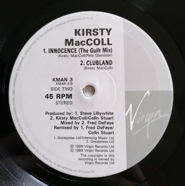 Kirsty MacColl : Innocence (10", Single, Ltd, Num, Gat)