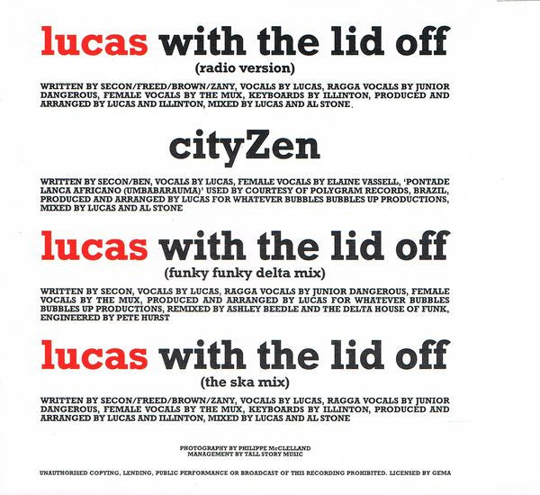 Lucas (2) : Lucas With The Lid Off (CD, Single)