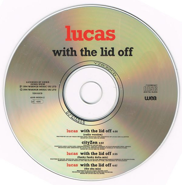 Lucas (2) : Lucas With The Lid Off (CD, Single)