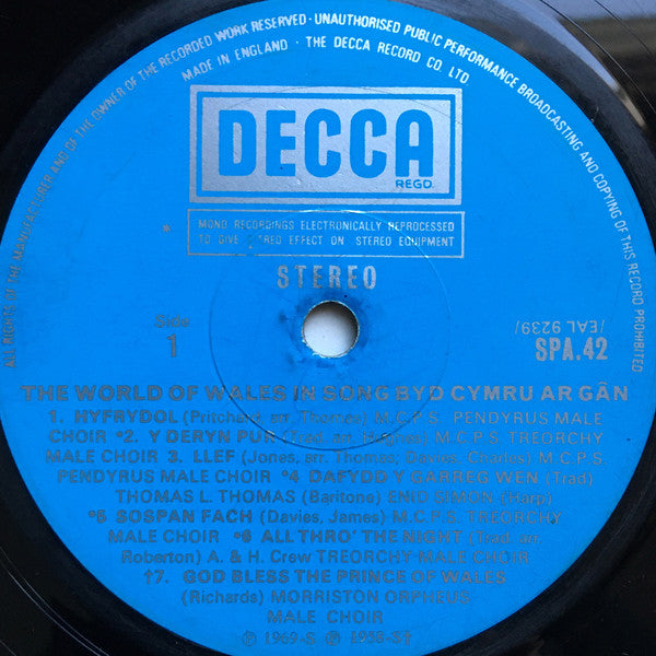 Various : The World Of Wales In Song (Byd Cymru Ar Gân) (LP, Comp)