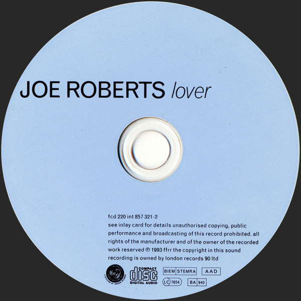 Joe Roberts : Lover (CD, Single)