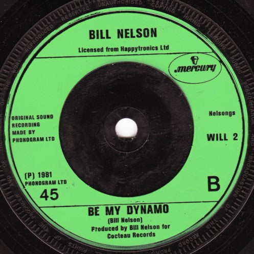 Bill Nelson : Youth Of Nation On Fire (7")