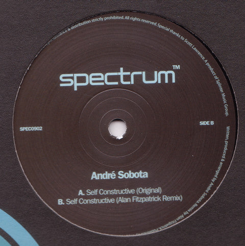 André Sobota : Self Constructive (12")