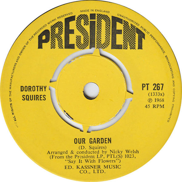 Dorothy Squires : For Once In My Life (7", Single, Pus)