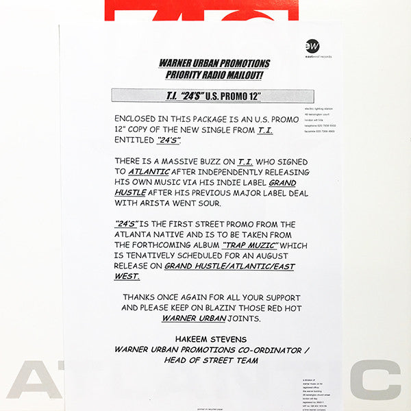 T.I. : 24's (12", Promo)