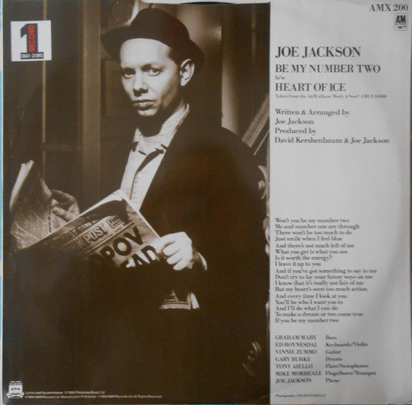 Joe Jackson : Be My Number Two (12", Single)