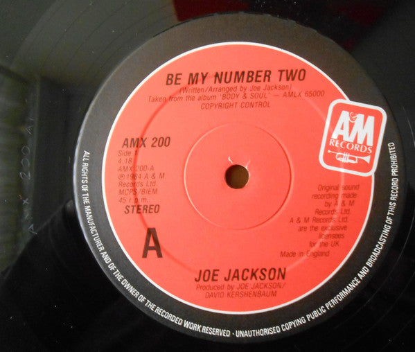 Joe Jackson : Be My Number Two (12", Single)