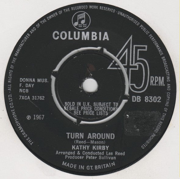 Kathy Kirby : Turn Around / Golden Days (7", Single)