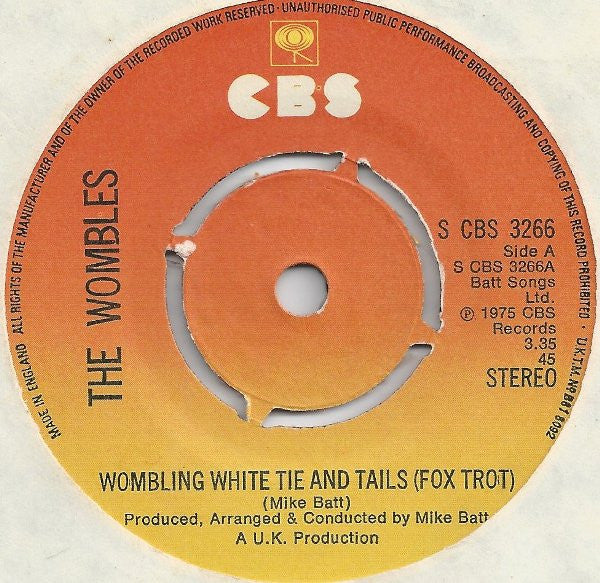 The Wombles : Wombling White Tie And Tails (Fox Trot) (7", Kno)