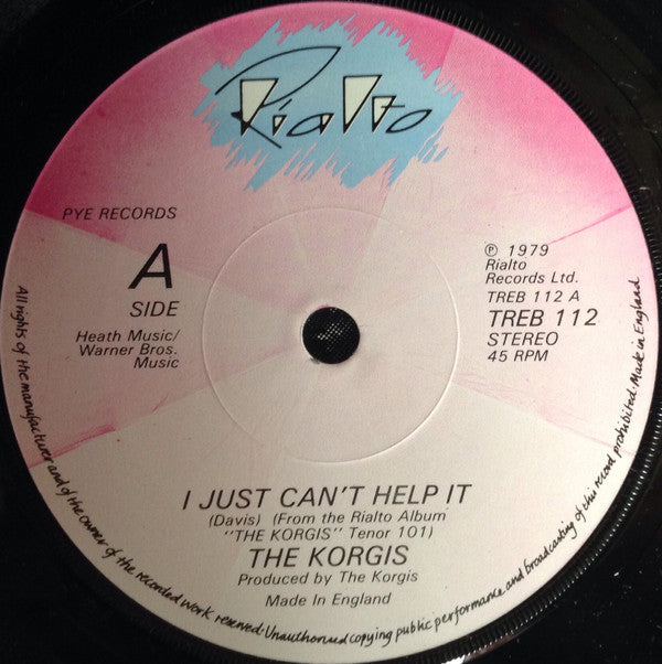 The Korgis : I Just Can't Help It (7", Single, Sol)
