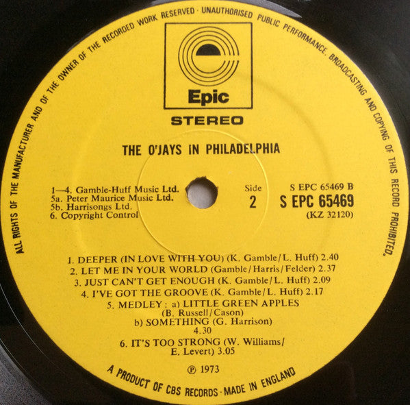 The O'Jays : In Philadelphia (LP, Album)