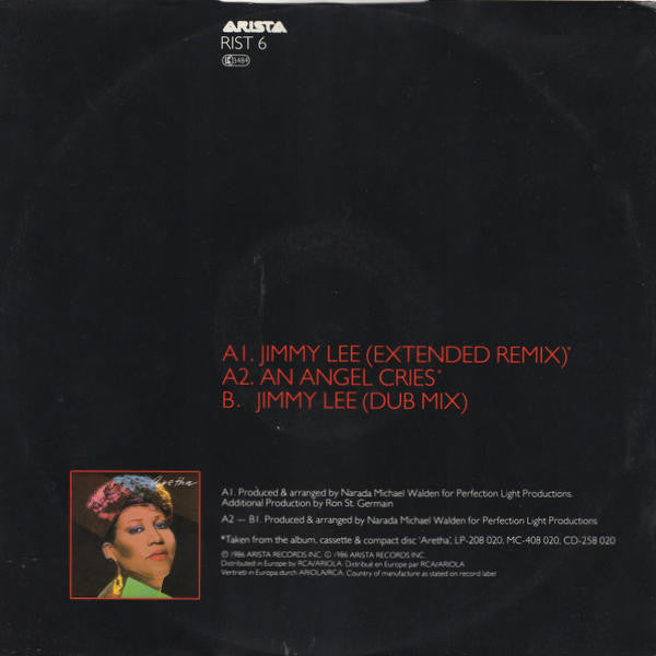 Aretha Franklin : Jimmy Lee (Extended Remix) (12", Single)